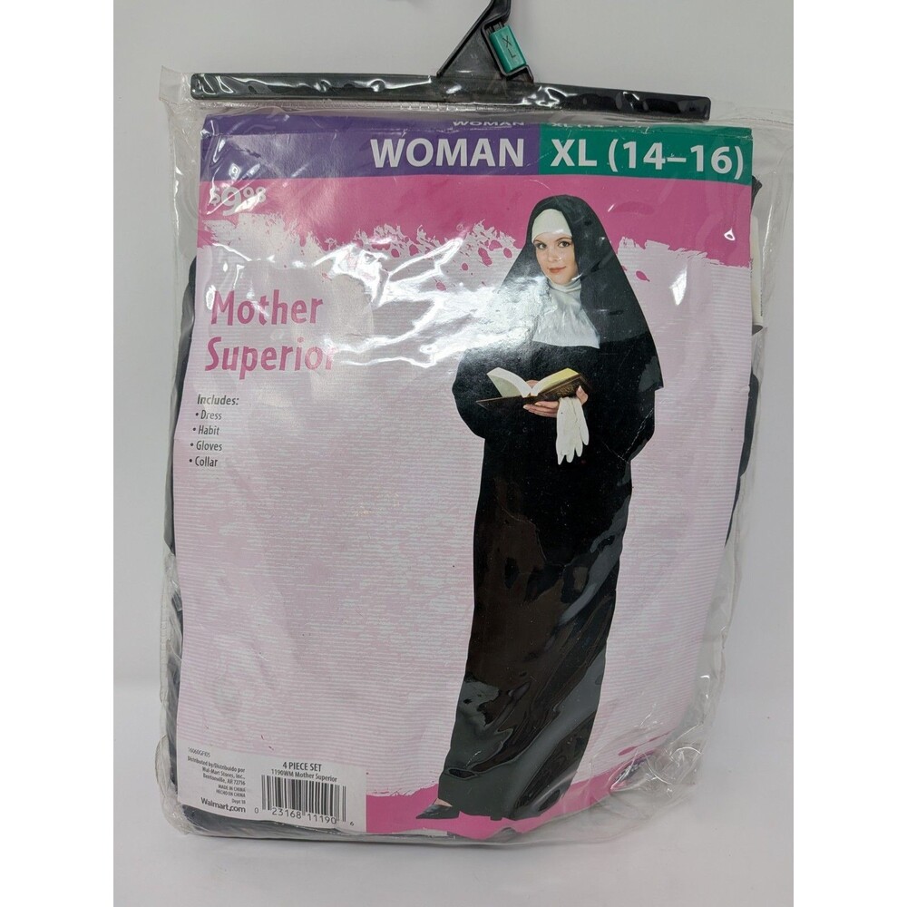 Fun World Mother Superior Nun Costume Womens XL 14-16 Halloween 4pc Complete